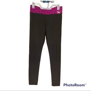 Victorias Secret Pink Yoga Pants, Purple Waistband With Logo Size Small